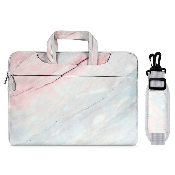 Marble Black Rock Women Shoulder Bag Lightweight Multi-Pocket Business Work Office Briefcase 